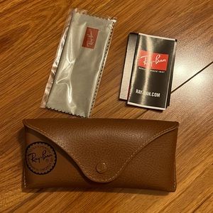 Rayban Sunglasses Case with Eyeglass Cleaning Cloth